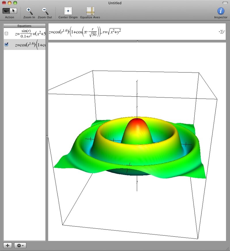  Using Grapher on the Mac to tinker with 3D surfaces